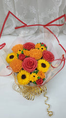 Autum Radiance Large Bouquet Cake - 1300 Grams / (12 cupcakes)