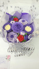 Cool Purple Regular Bouquet Cake - 750 grams / (7 cupcakes)