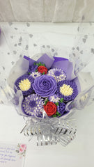 Cool Purple Regular Bouquet Cake - 750 grams / (7 cupcakes)