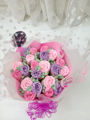 Pastel Blossoms Regular Bouquet Cake - 750 grams / (7 cupcakes)