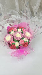 Pretty in Pink Regular Bouquet Cake - 750 grams / (7 cupcakes)