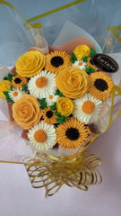 Sunny Delight Large Bouquet Cake - 1300 Grams / (12 cupcakes)