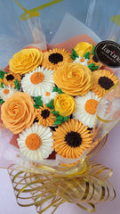 Sunny Delight Large Bouquet Cake - 1300 Grams / (12 cupcakes)