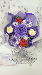Cool Purple Regular Bouquet Cake - 750 grams / (7 cupcakes)