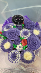 Cool Purple Large Bouquet Cake - 1300 grams / (12 cupcakes)
