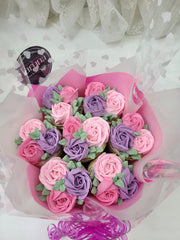 Pastel Blossoms Regular Bouquet Cake - 750 grams / (7 cupcakes)