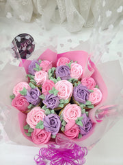 Pastel Blossoms Regular Bouquet Cake - 750 grams / (7 cupcakes)
