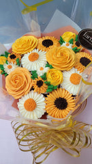 Sunny Delight Large Bouquet Cake - 1300 Grams / (12 cupcakes)
